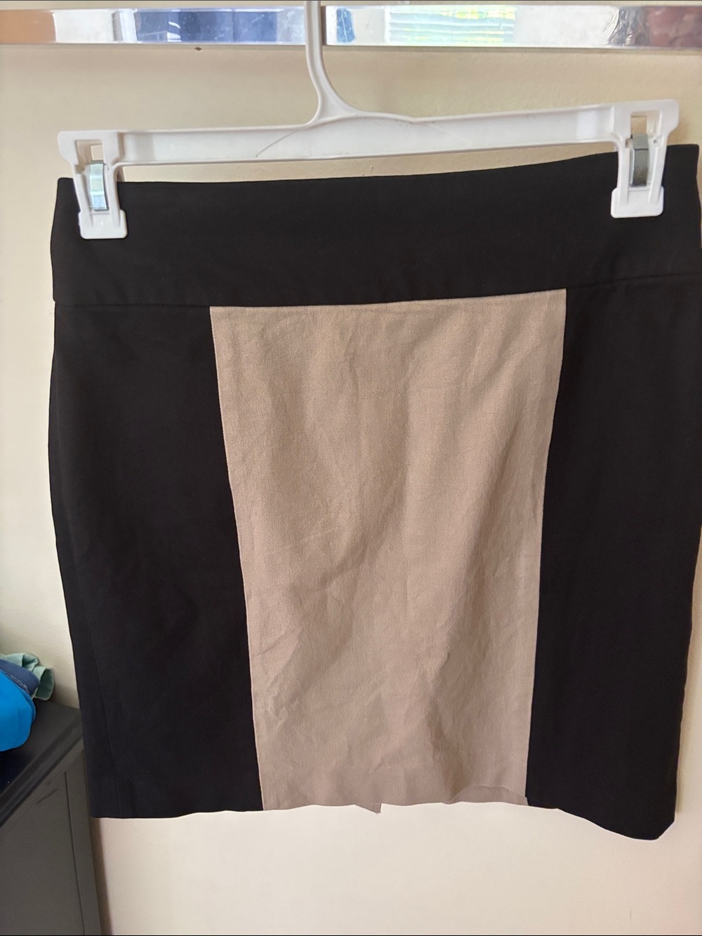 Banana Republic Black Pencil Skirt with Beige Center Panel